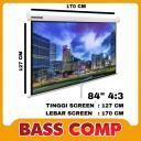 WALL 84" SCREEN LAYAR PROYEKTOR 4:3