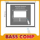 WALL 150" SCREEN LAYAR PROYEKTOR MOTOR + REMOTE 1:1