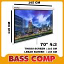 WALL 70" SCREEN LAYAR PROYEKTOR 4:3