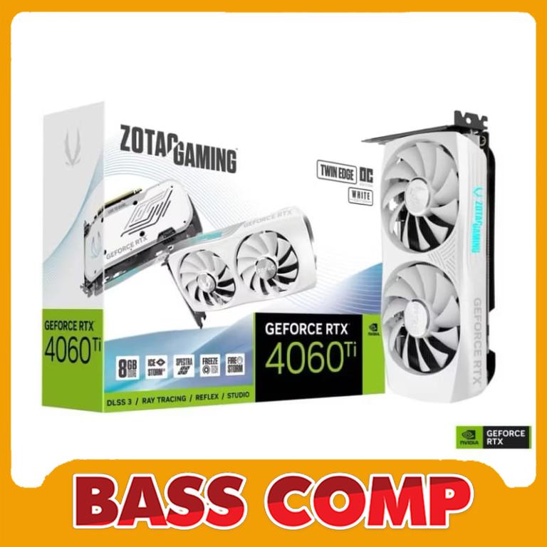 VGA ZOTAC RTX 4060 TI TWIN EDGE OC WHITE EDITION 8GB DDR6 128BIT #1