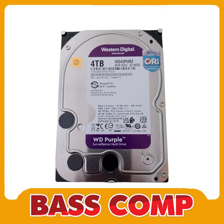 HD PC WDC PURPLE 4TB 5400RPM BEST FOR CCTV #1