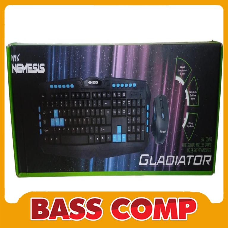 KEYBOARD MOUSE WIRELESS NYK WS500 GLADIATOR #1