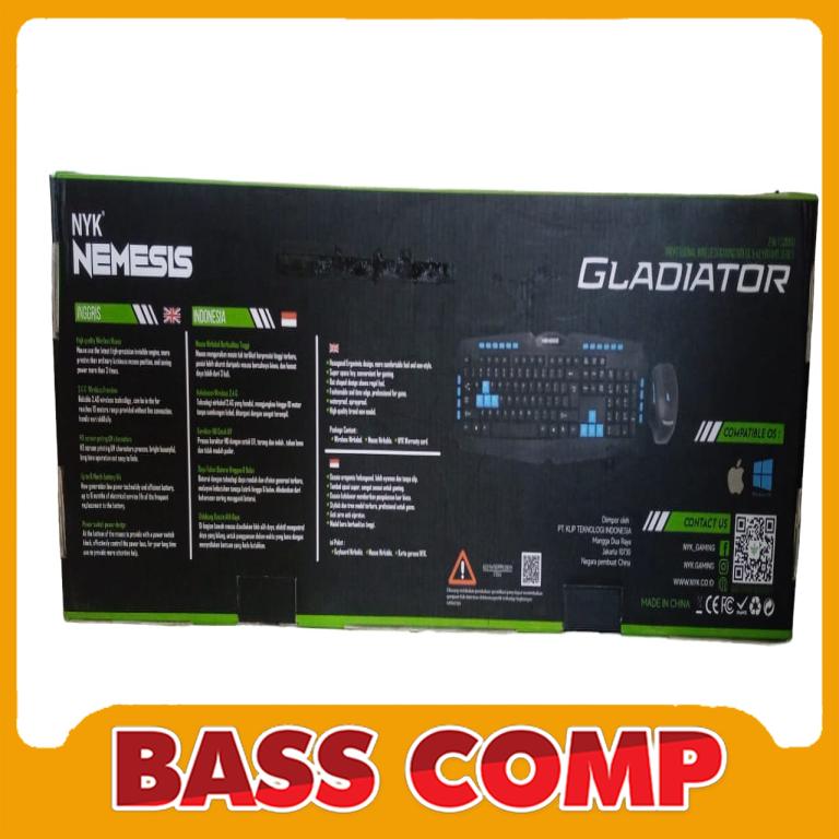 KEYBOARD MOUSE WIRELESS NYK WS500 GLADIATOR #2