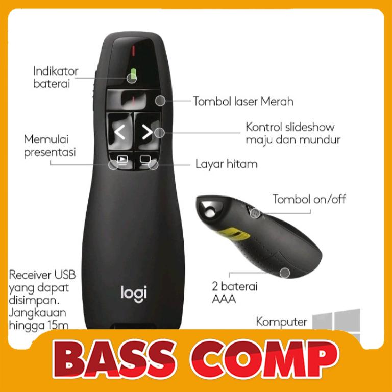 LOGITECH R400 RED LASER POINTER PRESENTATION REMOTE #1