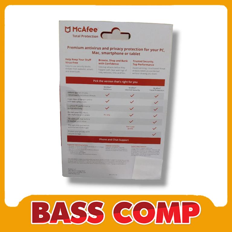 MCAFEE 1 DEVICE 1 YEAR ANTIVIRUS SOFTWARE #2