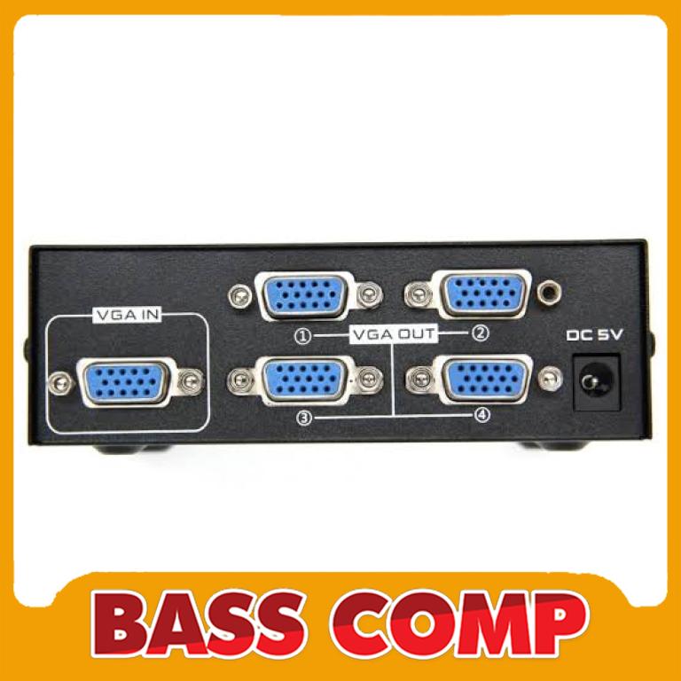 VGA SPLITTER 1 KE 4 + ADAPTOR 150MHZ #1