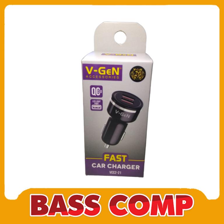 VGEN VCC2-21 CAR CHARGER, 2 PORT, FAST CHARGING #1