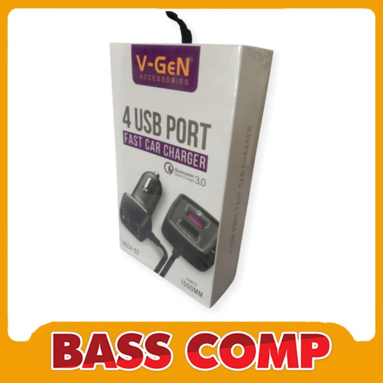 VGEN VCC4-02 CAR CHARGER TOTAL 4 PORT, 2 PORT FAST CHARGING #1